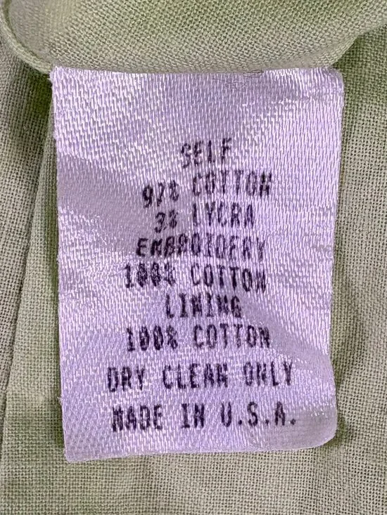 Nanette Lepore Aqua Neon Green Textured Skirt Fringe Hem Belted Size 8 Lined - Picture 5 of 7